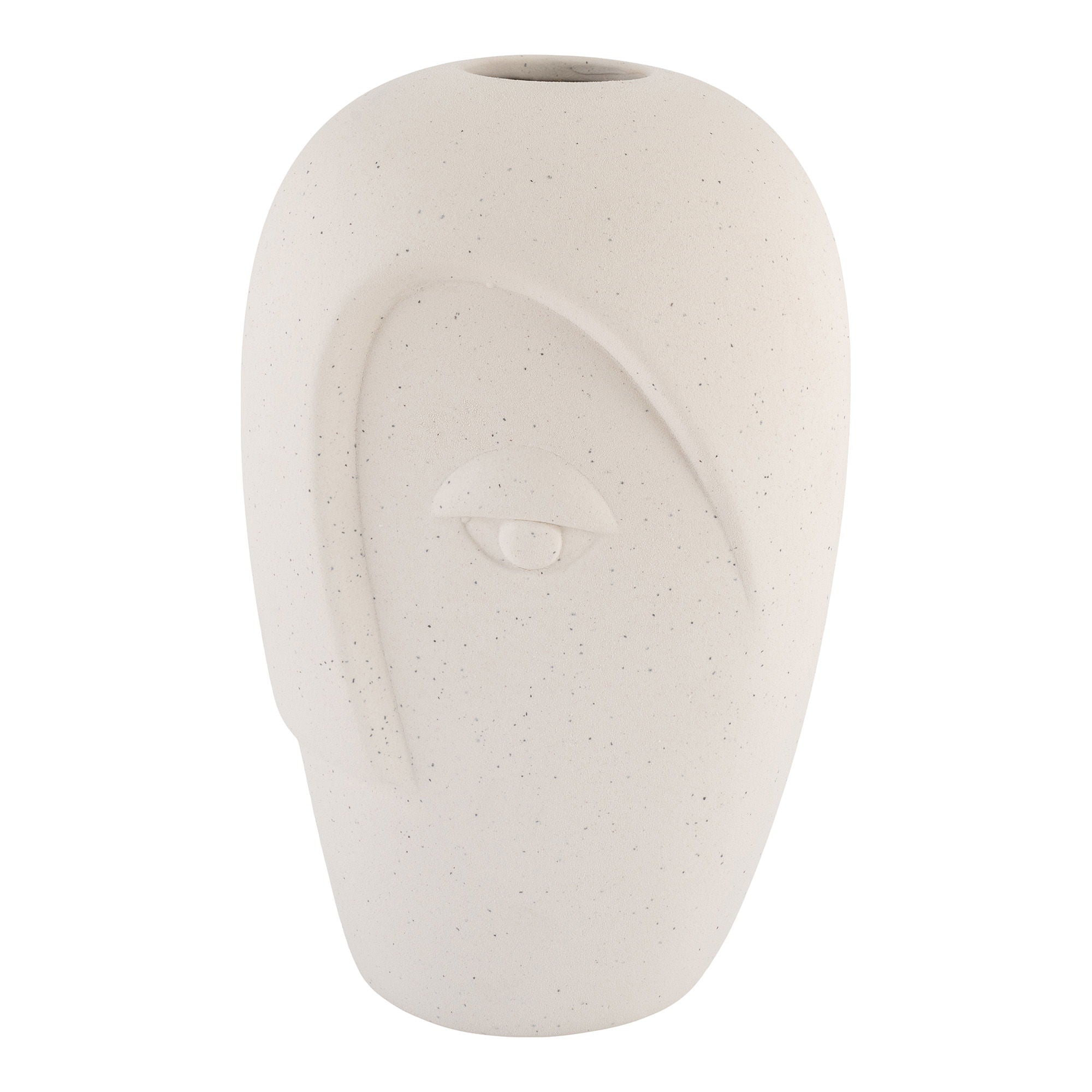 Vase „Face Form“ – Keramikvase, sand, 12,5×13×19,5 cm